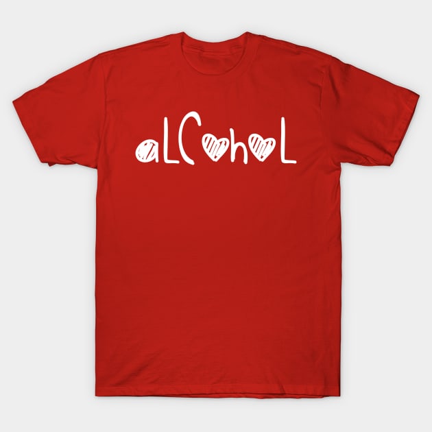 Cute Alcohol - White T-Shirt by PsychicCat